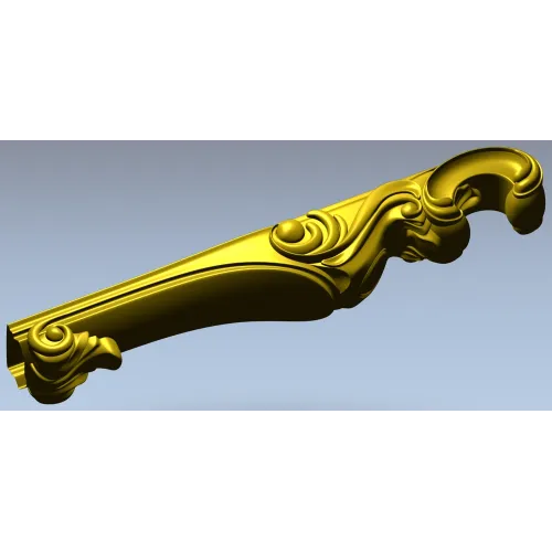 Rococo Acanthus Arm STL for CNC Router