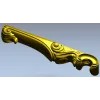 Rococo Acanthus Arm STL for CNC Router