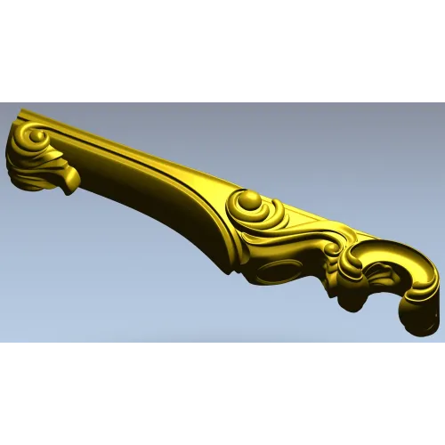 Rococo Acanthus Arm STL for CNC Router
