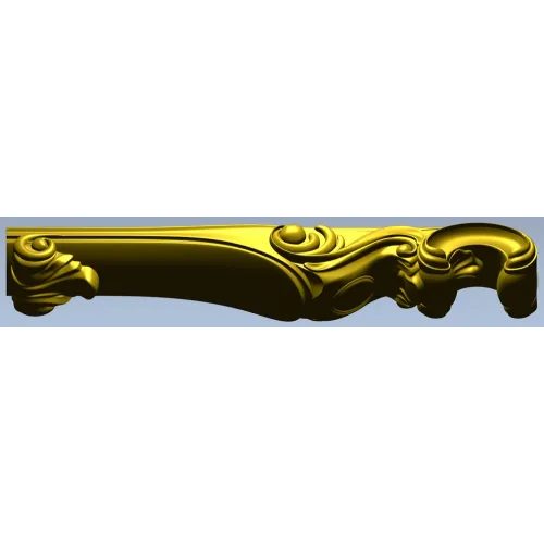 Rococo Acanthus Arm STL for CNC Router