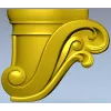 Regal Scroll Corbel - STL 3D model for CNC carving