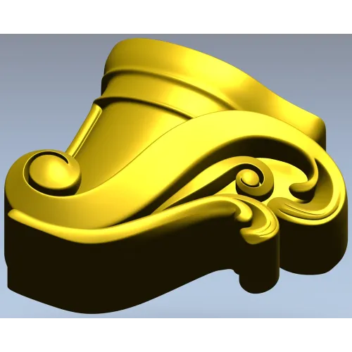 Regal Scroll Corbel - STL 3D model for CNC carving