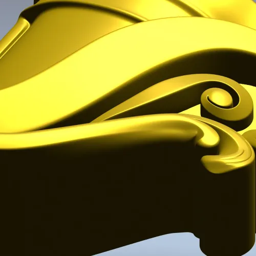 Regal Scroll Corbel - STL 3D model for CNC carving