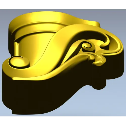 Regal Scroll Corbel - STL 3D model for CNC carving