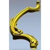 Рокайльная мебельная ножка для ЧПУ - 3D модель STL