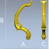 Рокайльная мебельная ножка для ЧПУ - 3D модель STL