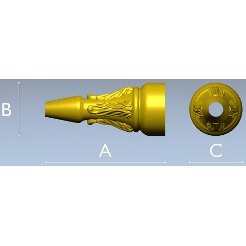 Florentine Acanthus Finial - ornamental baluster STL 3D model for CNC