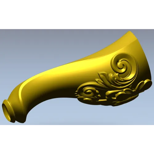 Мебельная ножка в стиле рокайль - 3D модель STL для ЧПУ