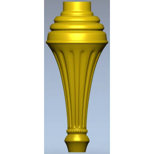 Classic Fluted Baluster STL - CNC Ready 3D Model