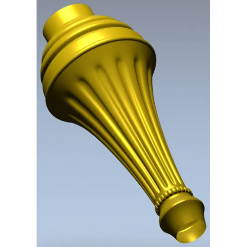 Classic Fluted Baluster STL - CNC Ready 3D Model