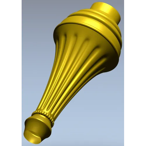 Classic Fluted Baluster STL - CNC Ready 3D Model