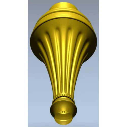 Classic Fluted Baluster STL - CNC Ready 3D Model