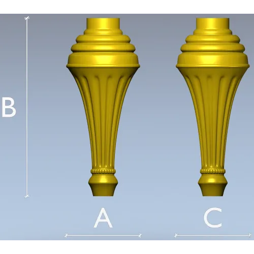 Classic Fluted Baluster STL - CNC Ready 3D Model