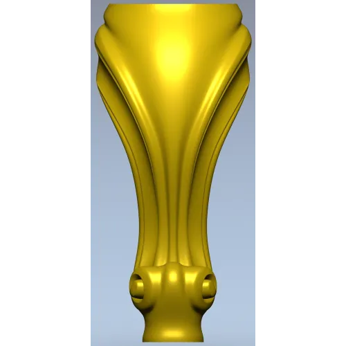 Ornate Shell & Scroll Furniture Leg - STL 3D Model for CNC