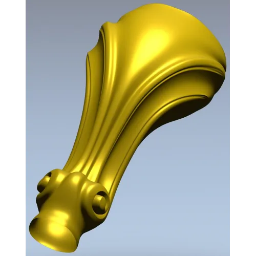Ornate Shell & Scroll Furniture Leg - STL 3D Model for CNC