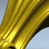 Ornate Shell & Scroll Furniture Leg - STL 3D Model for CNC