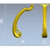 Волютная мебельная ножка - 3D модель STL для ЧПУ