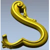 Acanthus S-Scroll - detailed STL 3D model for CNC decorative bracket