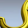 Acanthus S-Scroll - detailed STL 3D model for CNC decorative bracket