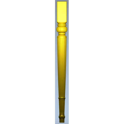 Tapered Fluted Baluster - STL 3D Model for CNC