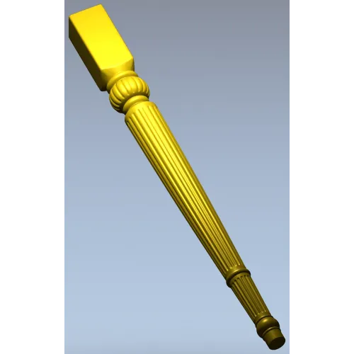 Tapered Fluted Baluster - STL 3D Model for CNC