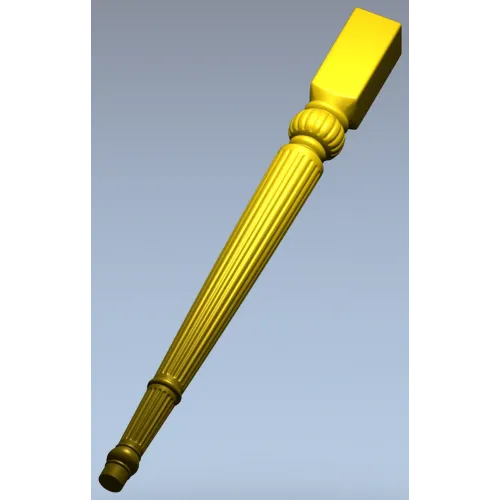 Tapered Fluted Baluster - STL 3D Model for CNC