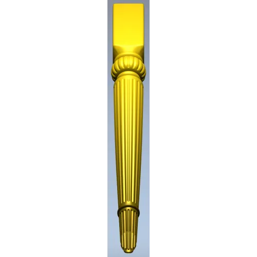 Tapered Fluted Baluster - STL 3D Model for CNC