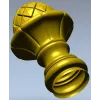 Pinecone Fleur Finial - STL 3D model for CNC carving