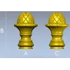 Pinecone Fleur Finial - STL 3D model for CNC carving