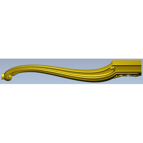 Carved Cabriole Furniture Leg STL for CNC