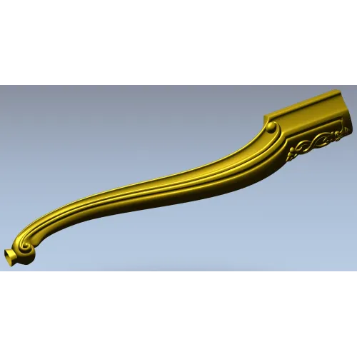 Carved Cabriole Furniture Leg STL for CNC