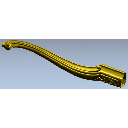 Carved Cabriole Furniture Leg STL for CNC