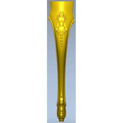 Elegant cabriole furniture leg - STL 3D model for CNC carving