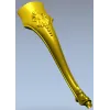 Elegant cabriole furniture leg - STL 3D model for CNC carving