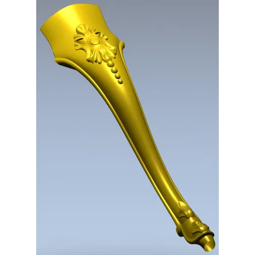 Elegant cabriole furniture leg - STL 3D model for CNC carving
