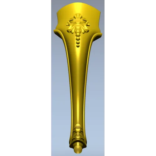 Elegant cabriole furniture leg - STL 3D model for CNC carving