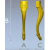 Elegant cabriole furniture leg - STL 3D model for CNC carving