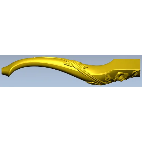 Roseline Curved Leg - STL 3D Model for CNC
