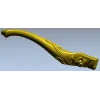 Roseline Curved Leg - STL 3D Model for CNC