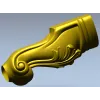 Мебельная ножка с волютой и акантом - STL для ЧПУ