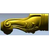 Мебельная ножка с волютой и акантом - STL для ЧПУ
