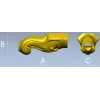 Мебельная ножка с волютой и акантом - STL для ЧПУ