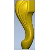 Sculpted Cabriole Furniture Leg STL