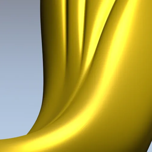 Sculpted Cabriole Furniture Leg STL