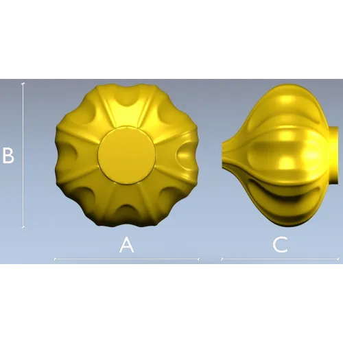 Навершие "Цветок-луковица" - 3D модель STL для ЧПУ