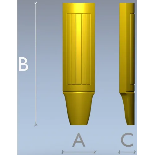 Fluted baluster STL 3D model for CNC milling