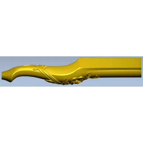 Floral Serpentine Baluster - STL 3D model for CNC wood carving
