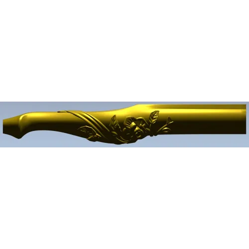 Floral Serpentine Baluster - STL 3D model for CNC wood carving