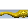 Rococo Curved Leg 3D STL model for CNC milling