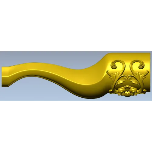 Rococo Curved Leg 3D STL model for CNC milling